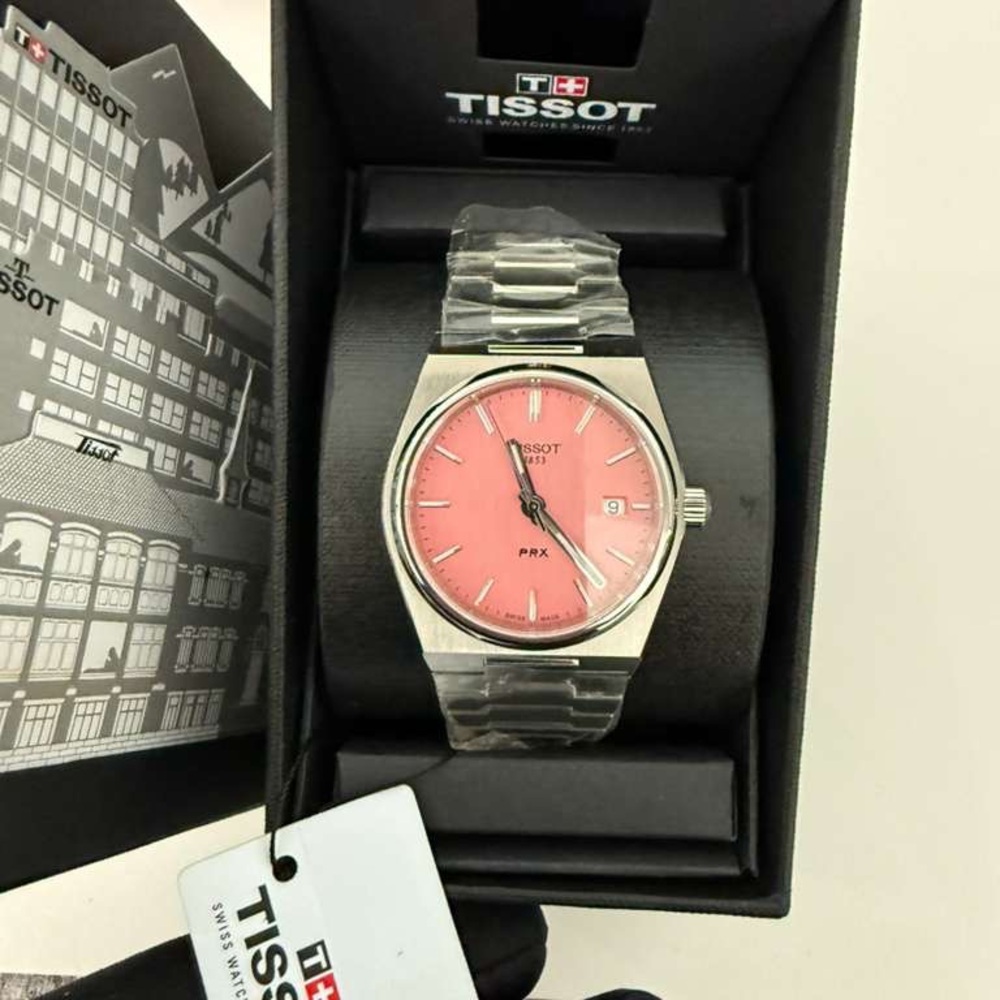 NIB Tissot PRX Stainless Steel Watch with Pink Watch - Picture 4 of 8
